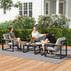 Garden Furniture Set 4 Seater Indoor Outdoor Conservatory Light Grey