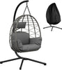 Hanging Rattan Egg Chair Garden Swing Chairs Patio Indoor Outdoor With Cushions