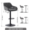 Set of 2/4 Bar Stools Velvet w/Armrest 8cm Thick Seat Swivel Bar Chair Breakfast