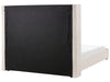 Velvet EU King Size Bed Off-White LUBBON