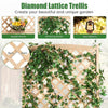 Indoor Outdoor Freestanding Privacy Screen Raised Garden Bed w/ Trellis