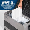 Portable Car Fridge/Freezer, 60L Dual Zone Compressor 12/24V