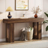 160 cm Long Console Table, Wooden Rectangular Sofa Table Behind The Couch, FarAT
