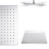 Concealed Thermostatic Shower Mixer Square Chrome Bathroom Twin Head Valve Set