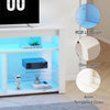 LED Tall Entertainment Center for PS4,55" Media TV Stand Console with Wkmafmyuzy