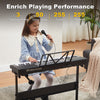Mustar 61 Light-Up Keys Portable Learning Electronic Keyboard Piano Beginner LCD