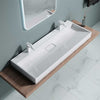 Bathroom Wash Basin Sink Vanity Stone Countertop + 2 Tap Hole Large 1200x460mm