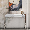 120x35cm Mirrored Console Table Diamond Crystal Hallway w/ Thicken Tapered Legs