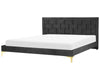 Velvet EU Super King Size Bed Black LIMOUX