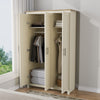 Wooden 3 Door Wardrobe with Hanging Rail Drawers Bedroom Storage Furniture