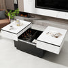 LED Extendable Coffee Table Wooden 2 Hidden Storage Modern Living Room Caaaqlsaw