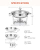 WILPREP 5QT/4.5L Chafing Dish Buffet 2 pack Stainless Steel Food Warmers Party