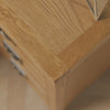 Baysdale Rustic Oak 3 Drawer Bedside Cabinet / Bedroom Lamp Table / Nightstand
