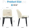 2-Piece Dining Chairs w/ Linen or Velvet Padded Seats, Wood Legs+High Back
