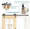 200cm Heavy-Duty Sliding Barn Door Track Kit - Elegant Double Door Solution