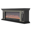 Electric Fireplace With 70in TV Stand Unit Cabinet Fire Logs Heater Flame 10 LED
