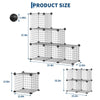 6-Cube Modular Wire Storage Unit,Closet Organizer Shelve for Bedroom,Living Room