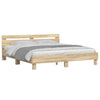 Bed Frame with LED Sonoma 193 x 203 cm Engineered Wood