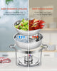 WILPREP 6 Pack Chafer Chafing Dish 5L Set Stainless Steel Bain Marie Food Warmer