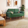 2-Seater Sofa Small Fabric Couch Armrest Side Pocket Modern Living Room
