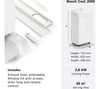 BOSCH Cool 2000 Portable Air Conditioner Dehumidifier 3in1 9000 BTU 35m² White