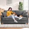 Modern 2/3 Seater Corduroy Sofa Bed with 2 Bolster Home Room Recliner Couch Sofa