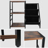 Record Player Stand with 3-Tier Vinyl Record Storage Holds Up to 200 Albums