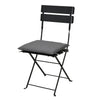 Black Aluminium Space-Saving Balcony Bistro Set with Folding Chairs & Pla FTR216
