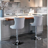 Velvet Swivel Bar Stools Set of 2 Swivel Kitchen Barstools Bar Chairs Grey Black