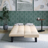 3 Seater Folding Sofa Bed Upholstered Couch Futon Settee Love Seat Plastic Legs