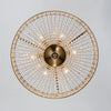 Luxury Crystal Ceiling Light 6-Light Semi Flush Mount Ceiling Light Fixture Lamp