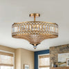 Luxury Crystal Ceiling Light 6-Light Semi Flush Mount Ceiling Light Fixture Lamp