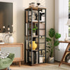 4-Tier Rotating Bookshelf, Bookshelf Tower, Freestanding Book Storage Rack