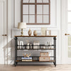3-Tier Narrow Console Table,43 In Sofa Table with Storage Shelves for Hallway