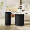 Round Coffee Table, Set of 2 End Tea Table for Living Room Bedroom, Side Tables