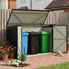 Triple Wheelie Bin Storage Shed Outdoor Rubbish Screen Metal Garden Cabin Shed A