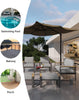 2Pcs Aluminum Patio Armchairs Set Thick Cushion Outdoor Garden Sofa Chairs