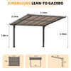 Metal Freestanding Hardtop Gazebo Aluminium Outdoor Pergola Waterproof for Patio