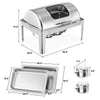 Chafing Dishes Buffet Sets Pans Stainless Steel Food Warmer 6.3qt/8.4qt