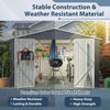 Garden Shed 10X8FT Metal Apex Roof With Free Foundation Base Storage House Anthr