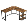 L-Shape Computer Desk Corner Office Workstation Study Desk With Shelf New LWD72X