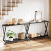 Slim Console Table with 2 Shelves,Narrow Entryway Table for Living Room, Hallway