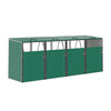 Large 4 Sheds Steel Outdoor Garden Wheelie Bin Store Storage for 4 Wheelie Bins
