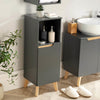 Bathroom Floor Cabinet Grey 3 Storage Shelves Vanity Organiser Furniture
