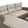Garden Furniture Set London Rattan Corner Sofa Table Chairs Beige UK Stock