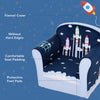 Kids Armchair Foam Filled Toddler Sofa Upholstered Couch Rocket for 1.5-3 Year