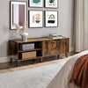 Industrial Rustic TV Cabinet Media Stand Unit w/ 2 Doors & 2 Adjustable Shelves