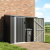 Anthracite Metal Garden Shed Outdoor Tools Storage Sheds Small House Bin Sheds