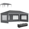 3 x 6m Heavy Duty Gazebo Marquee Party Tent with Storage Bag Grey