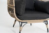 Wicker Egg Chair Egg Basket Lounge Chair with Thick Cushion Seat For Patio Porch